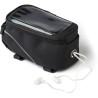 Sacoche  en polyester 600D pour vélo Priya Matières : nylon Couleurs : noir objet promotionnel éco-responsable