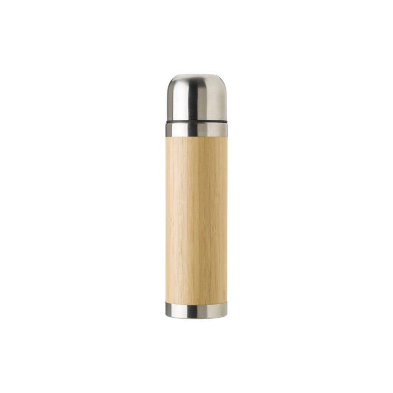 Bouteille isotherme  de 400 ml en bambou - Frederico Matières : bambou Couleurs : bambou cadeau entreprise pas cher