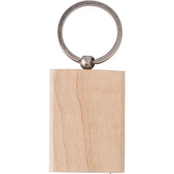 Porte-clés publicitaire en bois unique - Shania