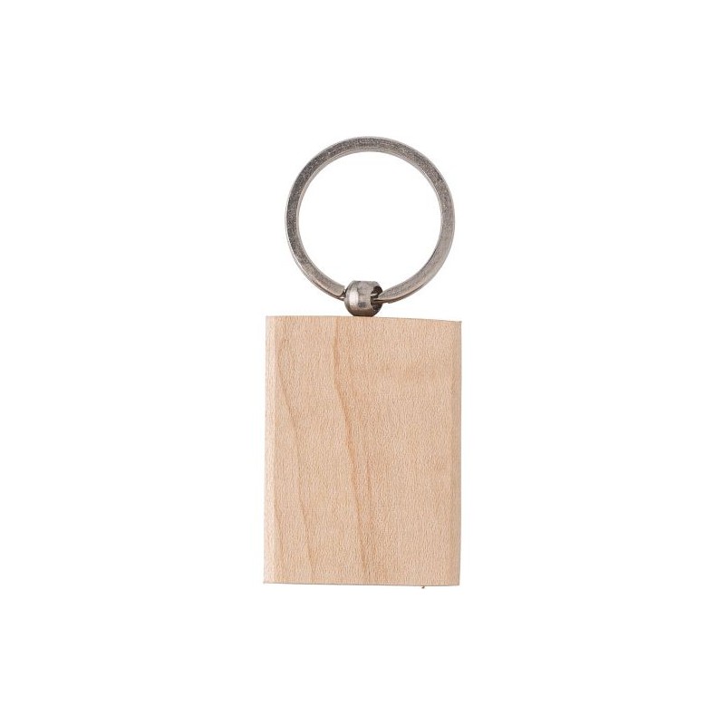 Porte-clés publicitaire en bois unique - Shania Matières : bois Couleurs : brun