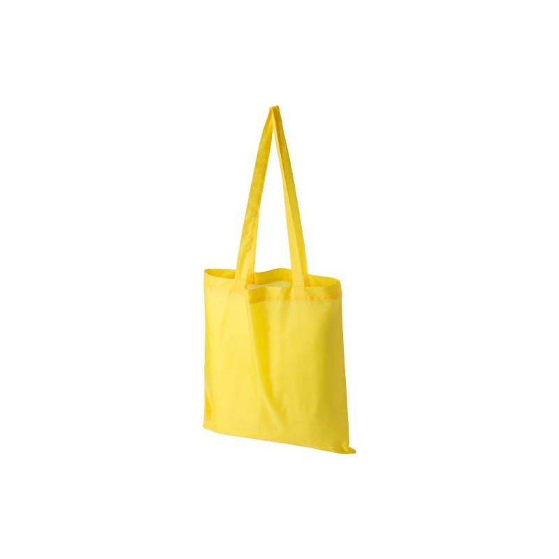 Sac shopping personnalisé en rPET  Anaya Matières : polyester Couleurs : jaune cadeau entreprise pas cher