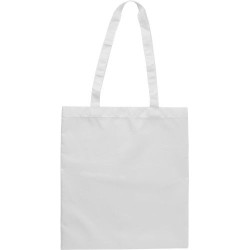 Sac shopping personnalisé en rPET  Anaya Matières : polyester Couleurs : blanc marquage laser ultra précis