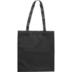 Sac shopping personnalisé en rPET  Anaya Matières : polyester Couleurs : noir cadeau entreprise pas cher