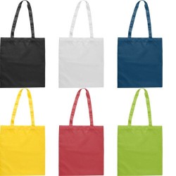 Sac shopping personnalisé en rPET  Anaya Matières : polyester Couleurs : noir objet promotionnel éco-responsable