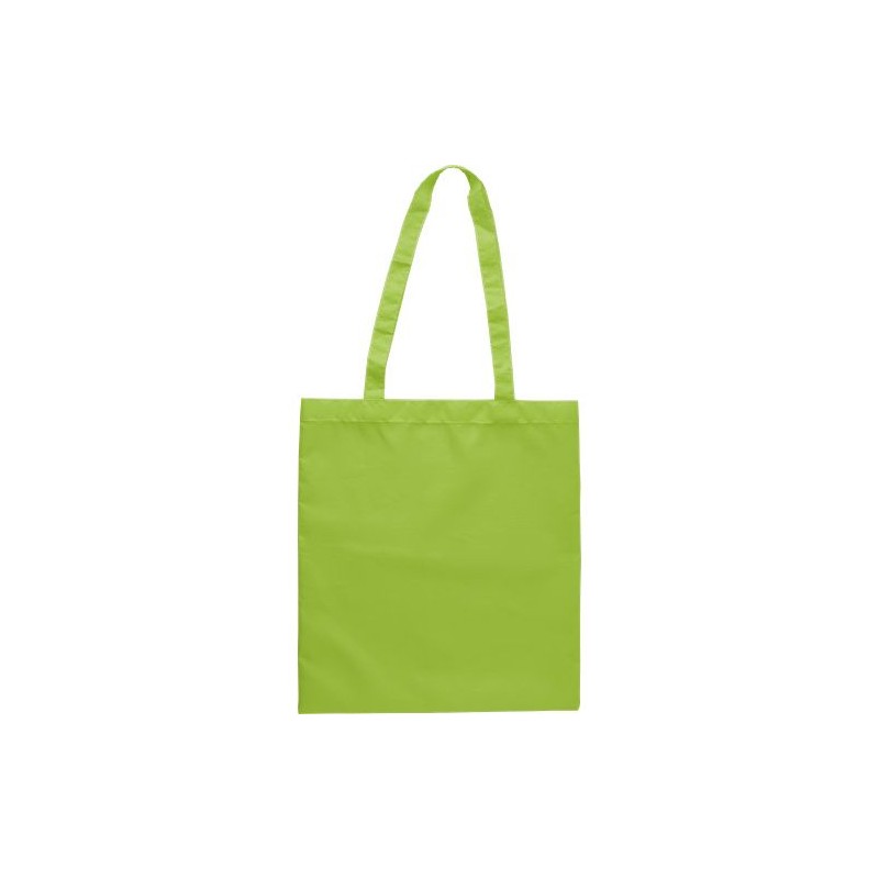 Sac shopping personnalisé en rPET  Anaya Matières : polyester Couleurs : vert citron personnalisable avec votre logo