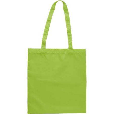 Sac shopping personnalisé en rPET  Anaya Matières : polyester Couleurs : vert citron personnalisable avec votre logo
