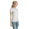 T-Shirt Femme Personnalisé 190g Confort et Style - Imperial Women Matières : coton Taille textile : M Couleurs : blanc chiné imp