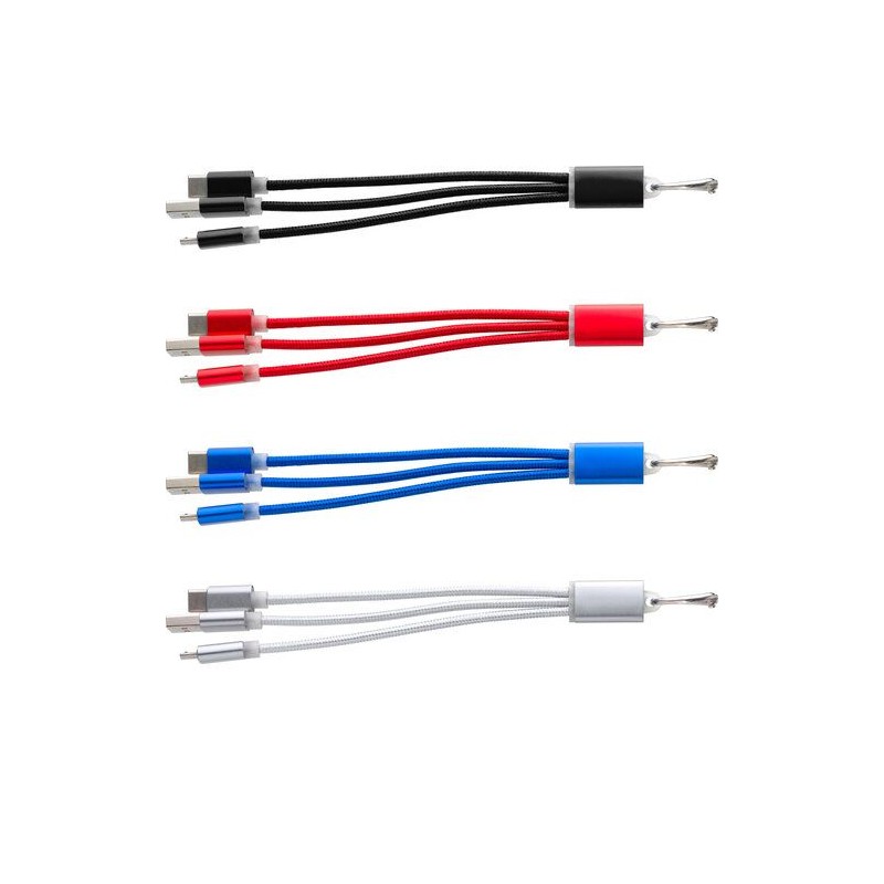 Câble de Charge Personnalisé Pratique - Alvin Matières : métal Couleurs : noir marquage laser ultra précis
