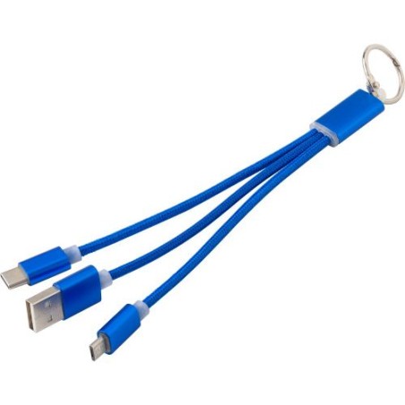 Câble de Charge Personnalisé Pratique - Alvin Matières : métal Couleurs : noir impression logo haute qualité