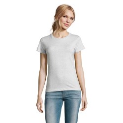 T-Shirt Femme Personnalisé 190g Confort et Style - Imperial Women Matières : coton Taille textile : S Couleurs : blanc chiné obj