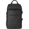 Sac à dos  porte-ordinateur en PU personnalisé USB Rishi Matières : polyester Couleurs : noir