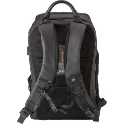 Sac à dos  porte-ordinateur en PU personnalisé USB Rishi Matières : polyester Couleurs : noir 2