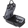 Sac à dos  porte-ordinateur en PU personnalisé USB Rishi Matières : polyester Couleurs : noir marquage laser ultra précis