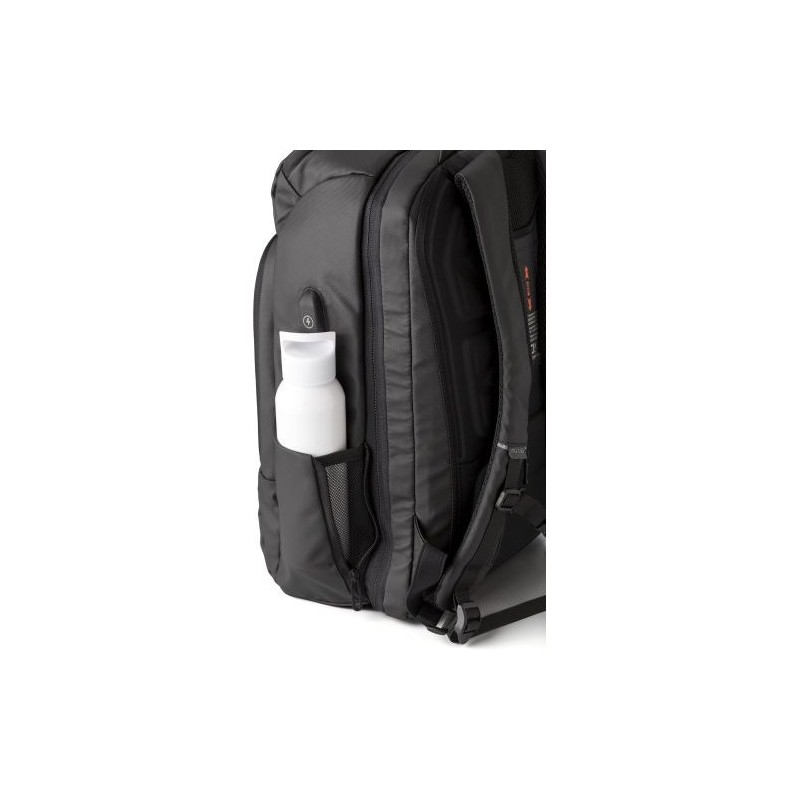 Sac à dos  porte-ordinateur en PU personnalisé USB Rishi Matières : polyester Couleurs : noir livraison express 24h 48h