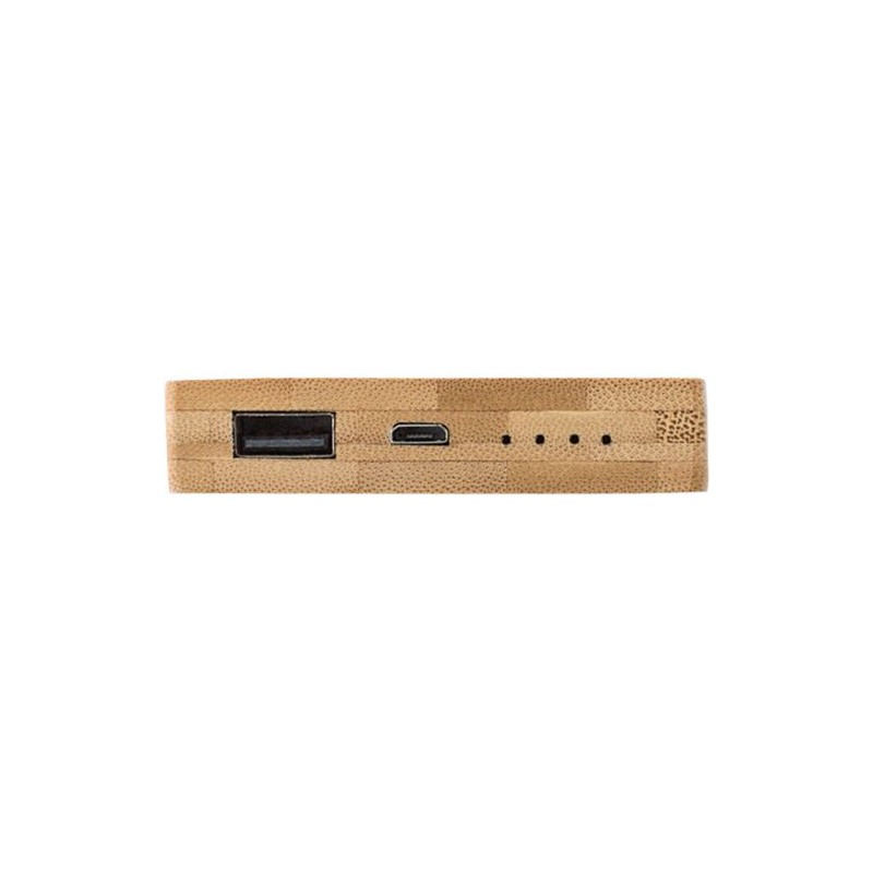 Chargeur  4 000mAh Ruby Matières : bambou Couleurs : brun personnalisable avec votre logo