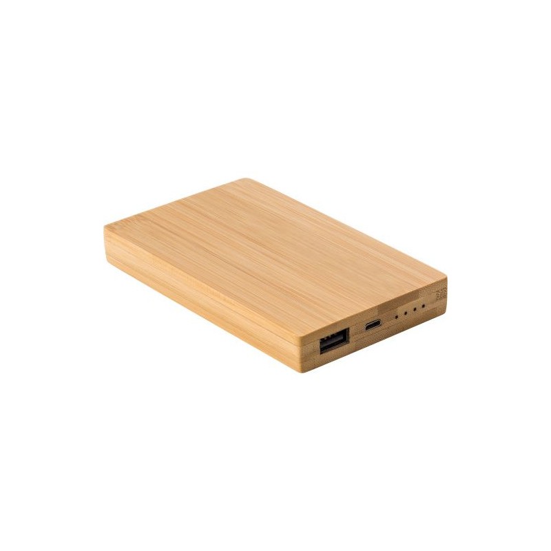 Chargeur  4 000mAh Ruby Matières : bambou Couleurs : brun cadeau entreprise pas cher