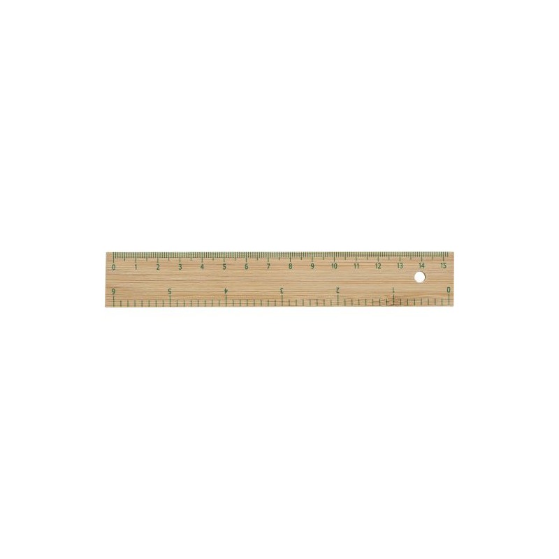 Règle en bambou  de 15 cm - Greta Matières : bambou Couleurs : brun
