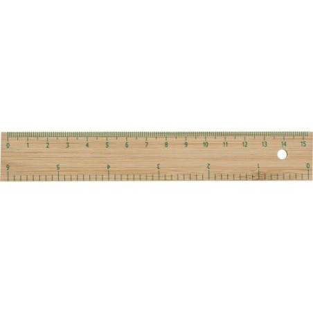 Règle en bambou  de 15 cm - Greta Matières : bambou Couleurs : brun