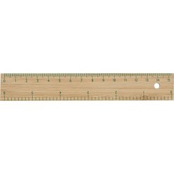 Règle en bambou  de 15 cm - Greta Matières : bambou Couleurs : brun cadeau entreprise pas cher