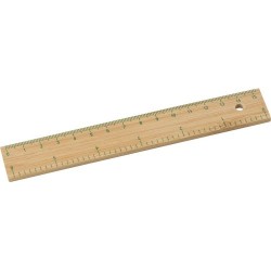 Règle en bambou  de 15 cm - Greta Matières : bambou Couleurs : brun goodies publicitaire événementiel