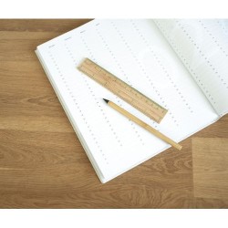 Règle en bambou  de 15 cm - Greta Matières : bambou Couleurs : brun impression haute définition