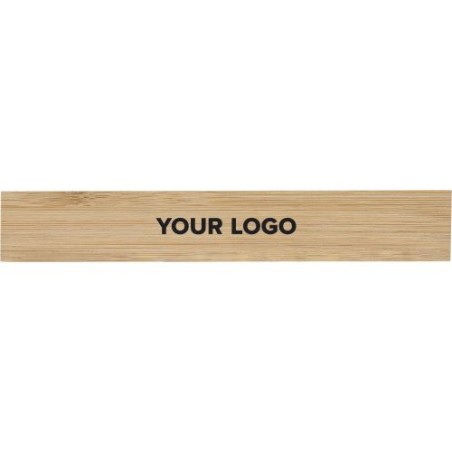 Règle en bambou  de 15 cm - Greta Matières : bambou Couleurs : brun marquage laser ultra précis