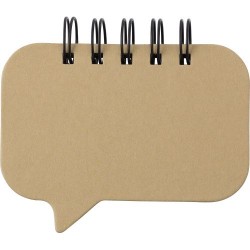 Carnet à spirale personnalisé avec papiers repositionnables Reya Matières : kraft Couleurs : brun