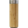 Bouteille isotherme  de 420 ml en bambou Yara Matières : bambou Couleurs : brun personnalisable avec votre logo