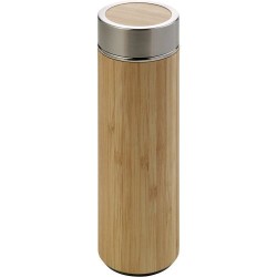 Bouteille isotherme  de 420 ml en bambou Yara Matières : bambou Couleurs : brun impression haute définition