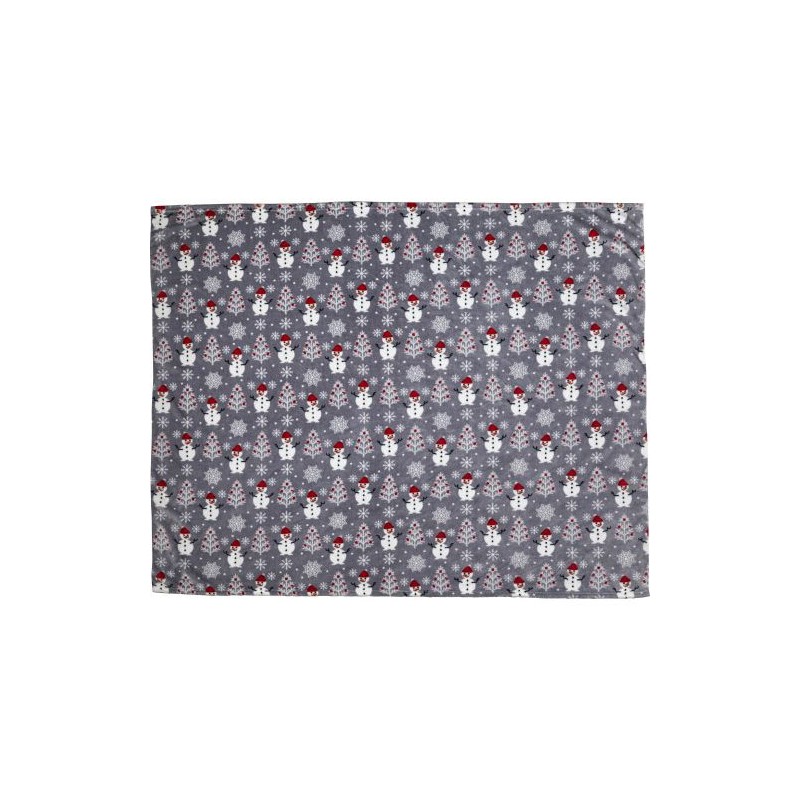 Couverture personnalisée en polyester de 260 g/m² - Michelle Matières : polaire Couleurs : gris