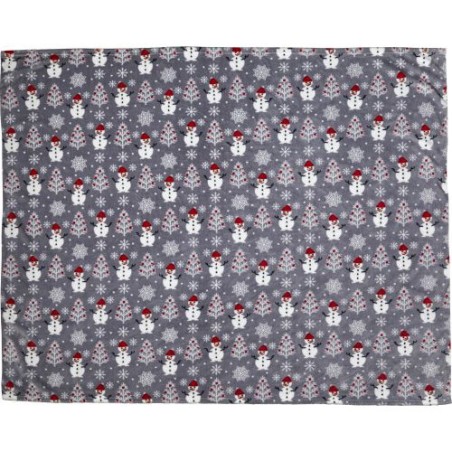 Couverture personnalisée en polyester de 260 g/m² - Michelle Matières : polaire Couleurs : gris