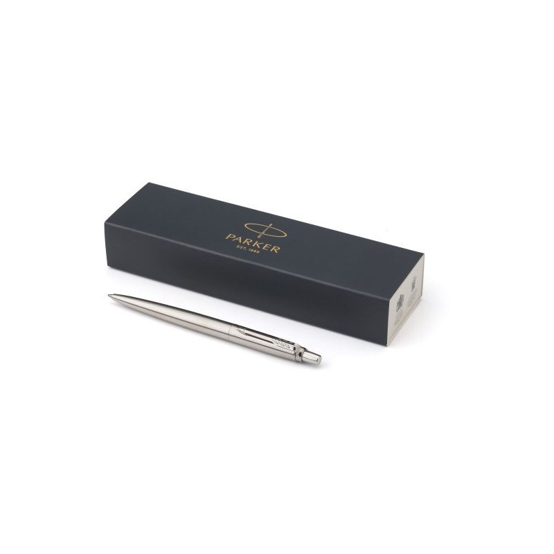 Stylo bille personnalisé élégant Parker Jotter Matières : métal Couleurs : argenté accessoire événementiel unique