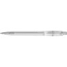 Stylo bille personnalisé en plastique givré Baron Matières : nickel Couleurs : blanc