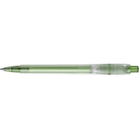 Stylo bille personnalisé en plastique givré Baron Matières : nickel Couleurs : vert livraison express 24h 48h