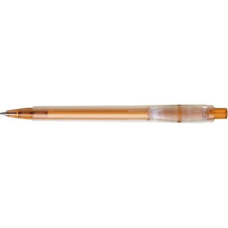 Stylo bille personnalisé en plastique givré Baron Matières : nickel Couleurs : vert personnalisable avec votre logo