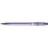 Stylo bille personnalisé en plastique givré Baron Matières : nickel Couleurs : pourpre marquage laser ultra précis