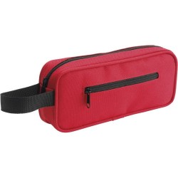 Trousse personnalisée en nylon - Cadeau d'entreprise Iago Matières : nylon Couleurs : rouge