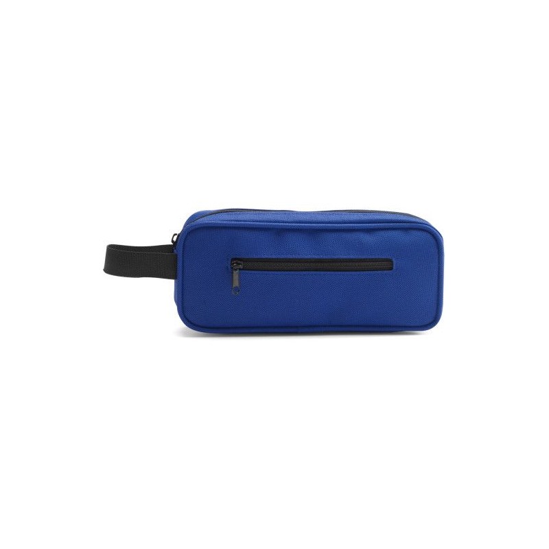 Trousse personnalisée en nylon - Cadeau d'entreprise Iago Matières : nylon Couleurs : bleu cobalt marquage laser ultra précis