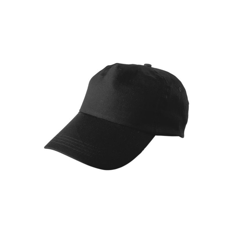 Casquette personnalisée en coton 5 panneaux - Lisa Matières : coton Couleurs : noir