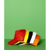 Casquette personnalisée en coton 5 panneaux - Lisa Matières : coton Couleurs : noir marquage couleur éclatante