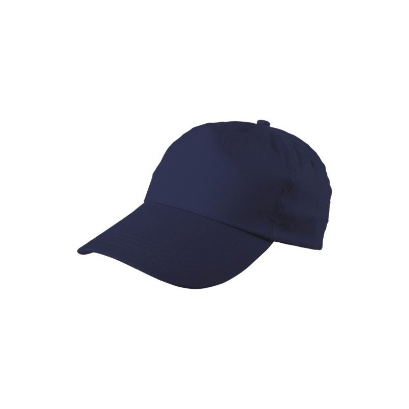 Casquette personnalisée en coton 5 panneaux - Lisa Matières : coton Couleurs : bleu goodies publicitaire événementiel