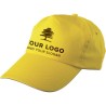 Casquette personnalisée en coton 5 panneaux - Lisa Matières : coton Couleurs : jaune goodies entreprise design