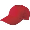 Casquette personnalisée en coton 5 panneaux - Lisa Matières : coton Couleurs : rouge personnalisable avec votre logo