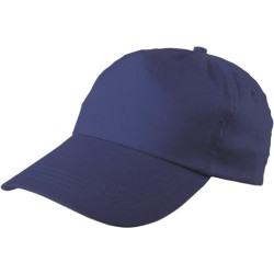 Casquette personnalisée en coton 5 panneaux - Lisa Matières : coton Couleurs : bleu cobalt impression haute définition