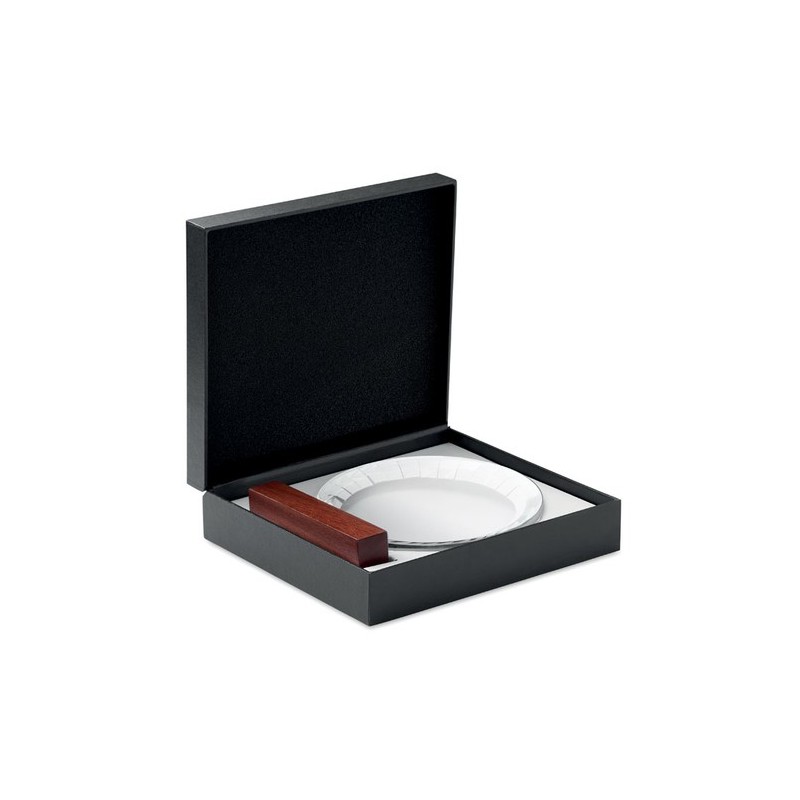 Plaque Trophée Ronde KEEN en Cristal Personnalisé