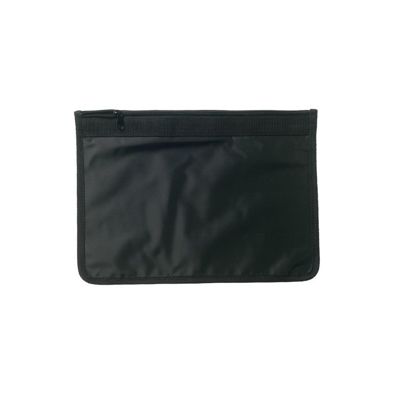 Porte-documents zippé A4 personnalisé idéal pour le bureau - Giuseppe Matières : nylon Couleurs : noir