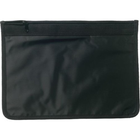 Porte-documents zippé A4 personnalisé idéal pour le bureau - Giuseppe Matières : nylon Couleurs : noir