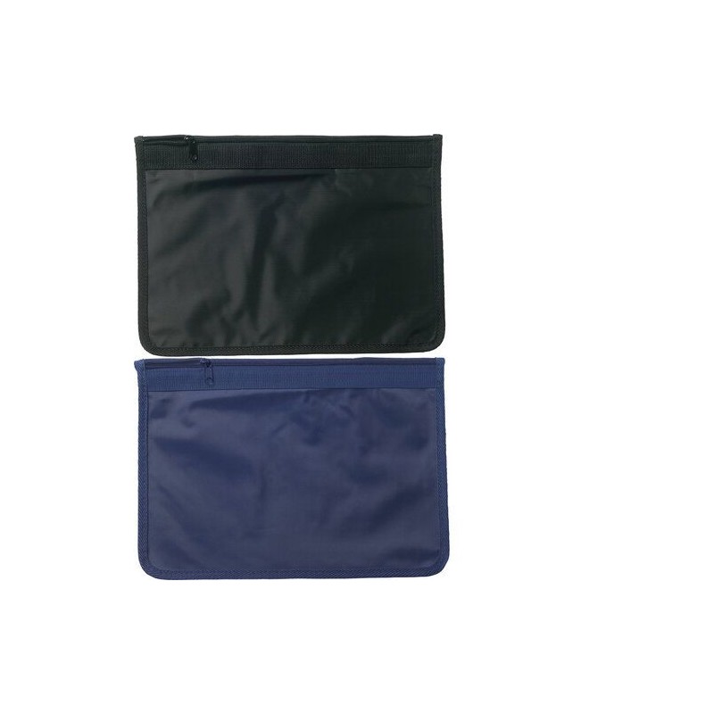 Porte-documents zippé A4 personnalisé idéal pour le bureau - Giuseppe Matières : nylon Couleurs : noir cadeau entreprise pas che