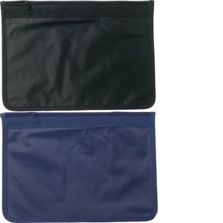 Porte-documents zippé A4 personnalisé idéal pour le bureau - Giuseppe Matières : nylon Couleurs : noir cadeau entreprise pas che
