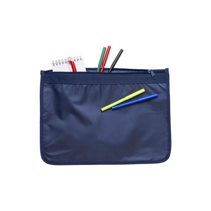 Porte-documents zippé A4 personnalisé idéal pour le bureau - Giuseppe Matières : nylon Couleurs : noir impression haute définiti